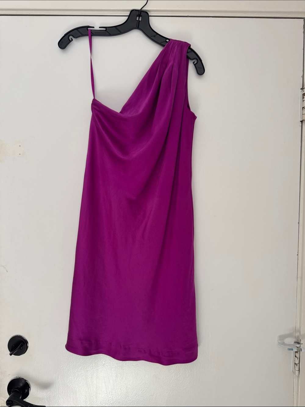 Banana Republic One-Shoulder Fuchsia Dress